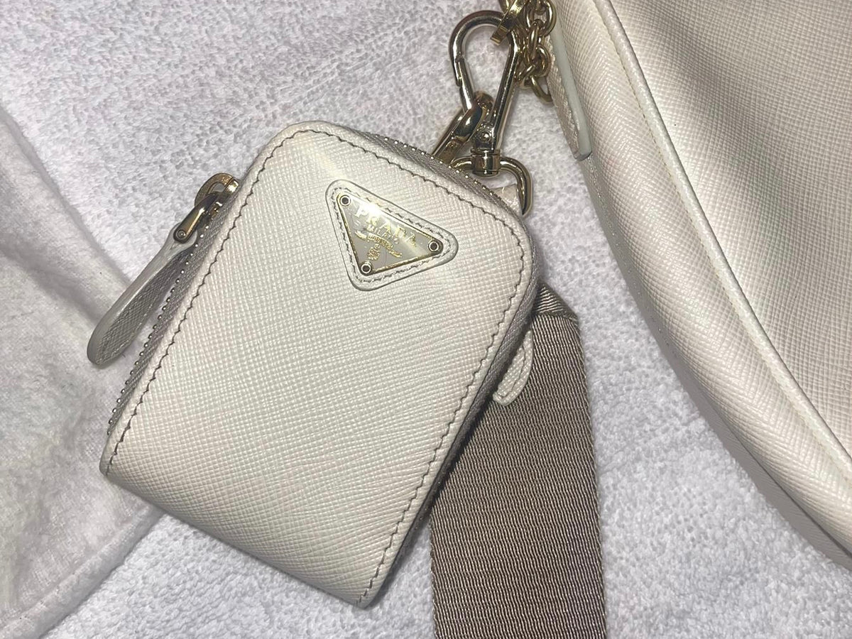 BORSA PRADA Re-Edition 2005 in saffiano bianca