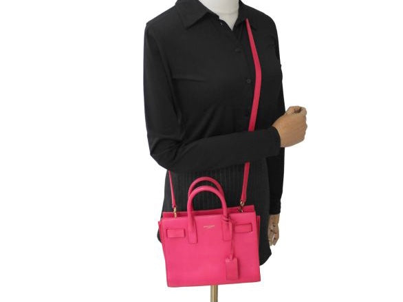 BORSA SAINT LAURENT SAC DE JOUR FLUO PINK
