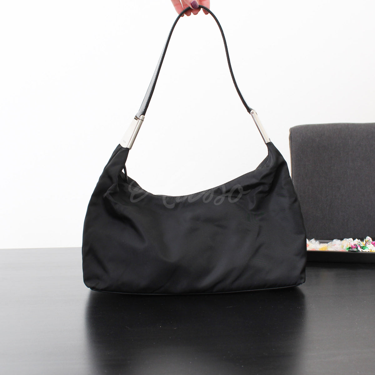 PRADA BORSA DA SPALLA TELA