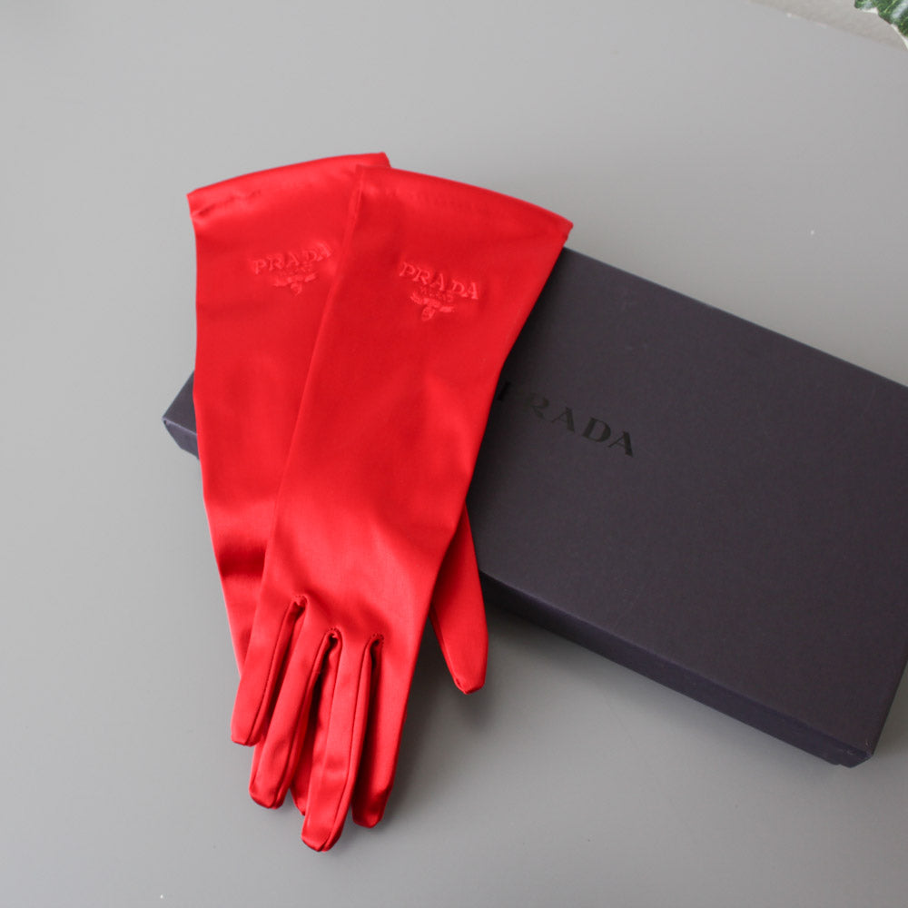 PRADA GUANTI ROSSI MISURA 7 1/2